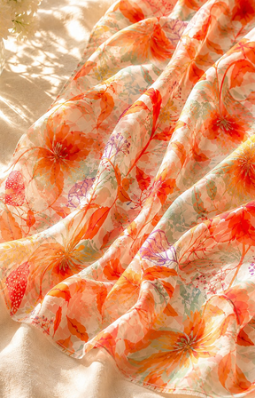 Clara Scarf in Orange/Yellow 