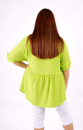 Clare Blouse in Lime