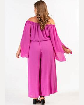 Curviss Jumpsuit in Fuchsia 