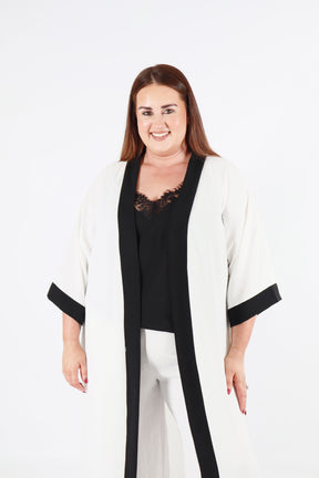 Curviss Longline Jacket in White