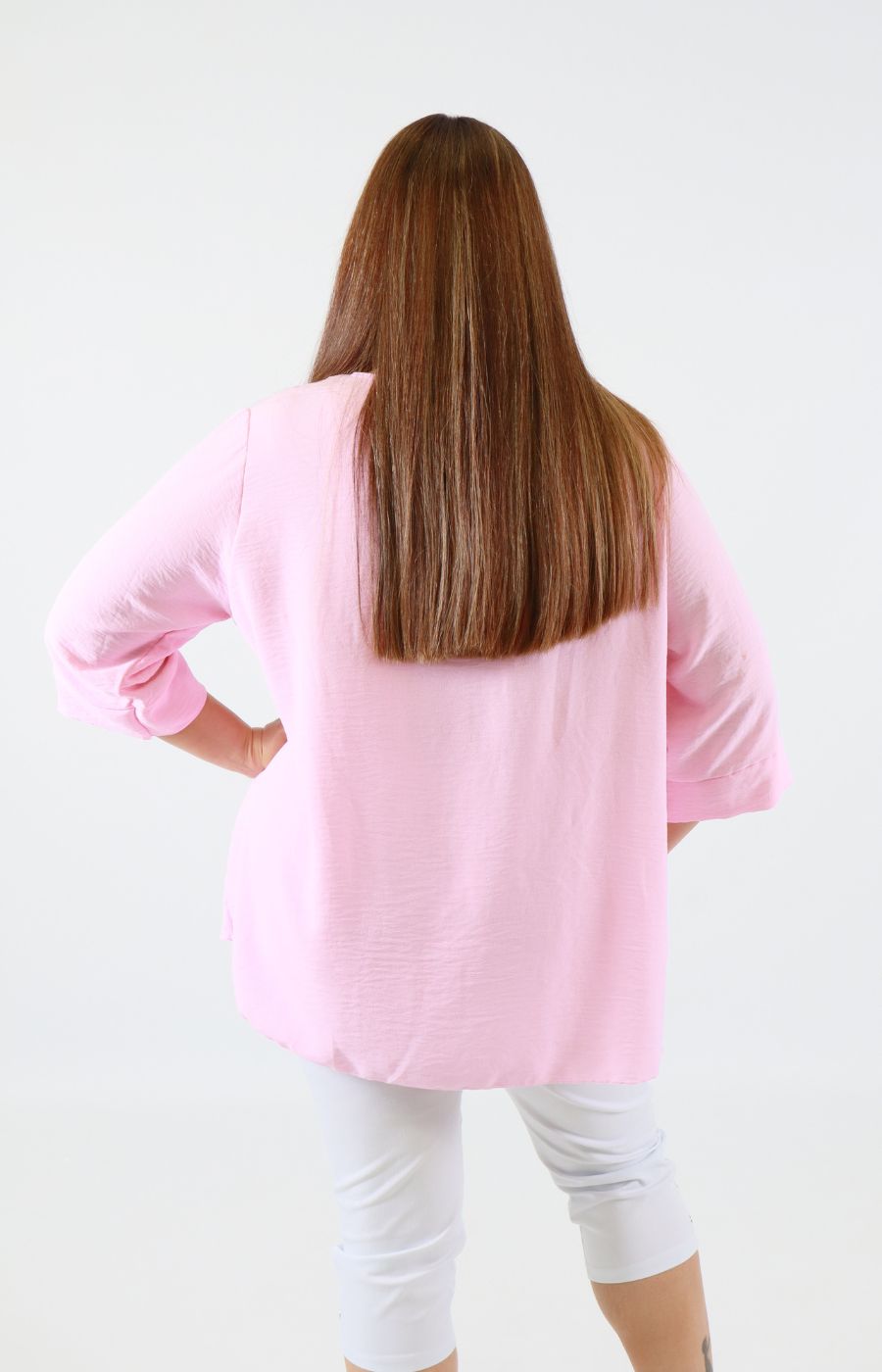Daisy Button Blouse in Pink 