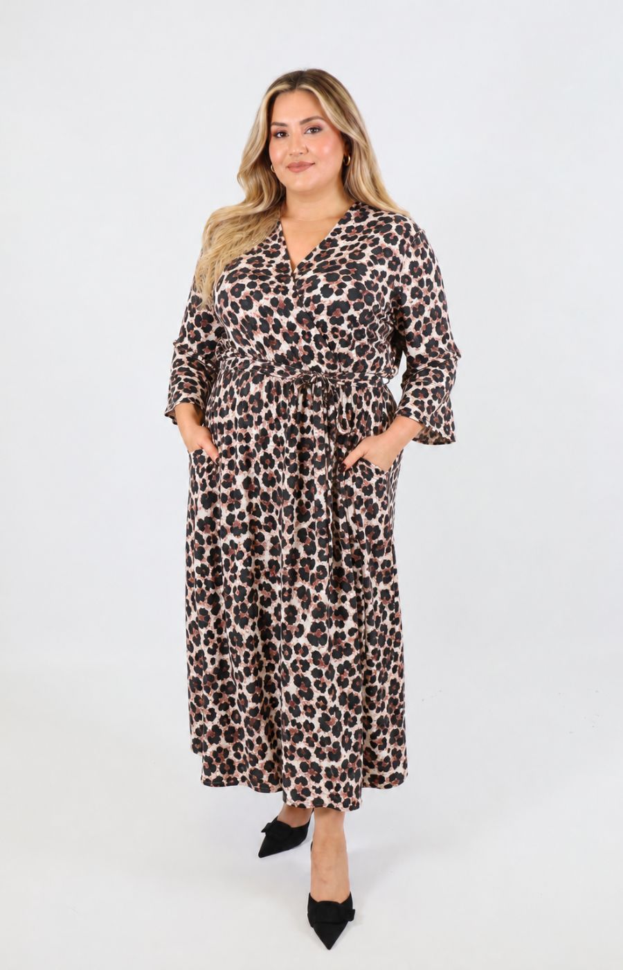 Dani Dress in Brown Leopard 