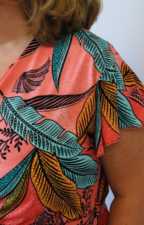 Dani Dress in Tropical Coral