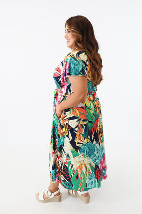 Dani Dress in Vibrant Tropical