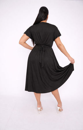 Dani Short Sleeve Dress in Black 