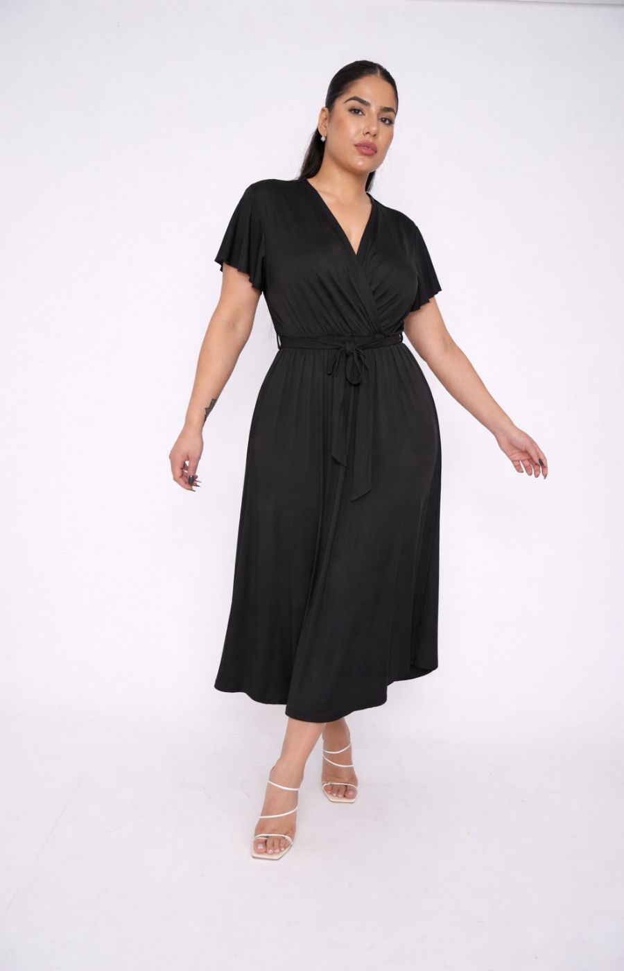 Dani Short Sleeve Dress in Black 