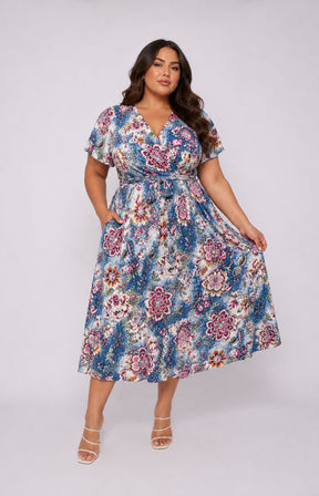 Dani Short Sleeve Dress in Boho Paisley 