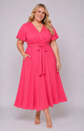 Dani Short Sleeve Dress in Coral 
