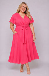 Dani Short Sleeve Dress in Coral 