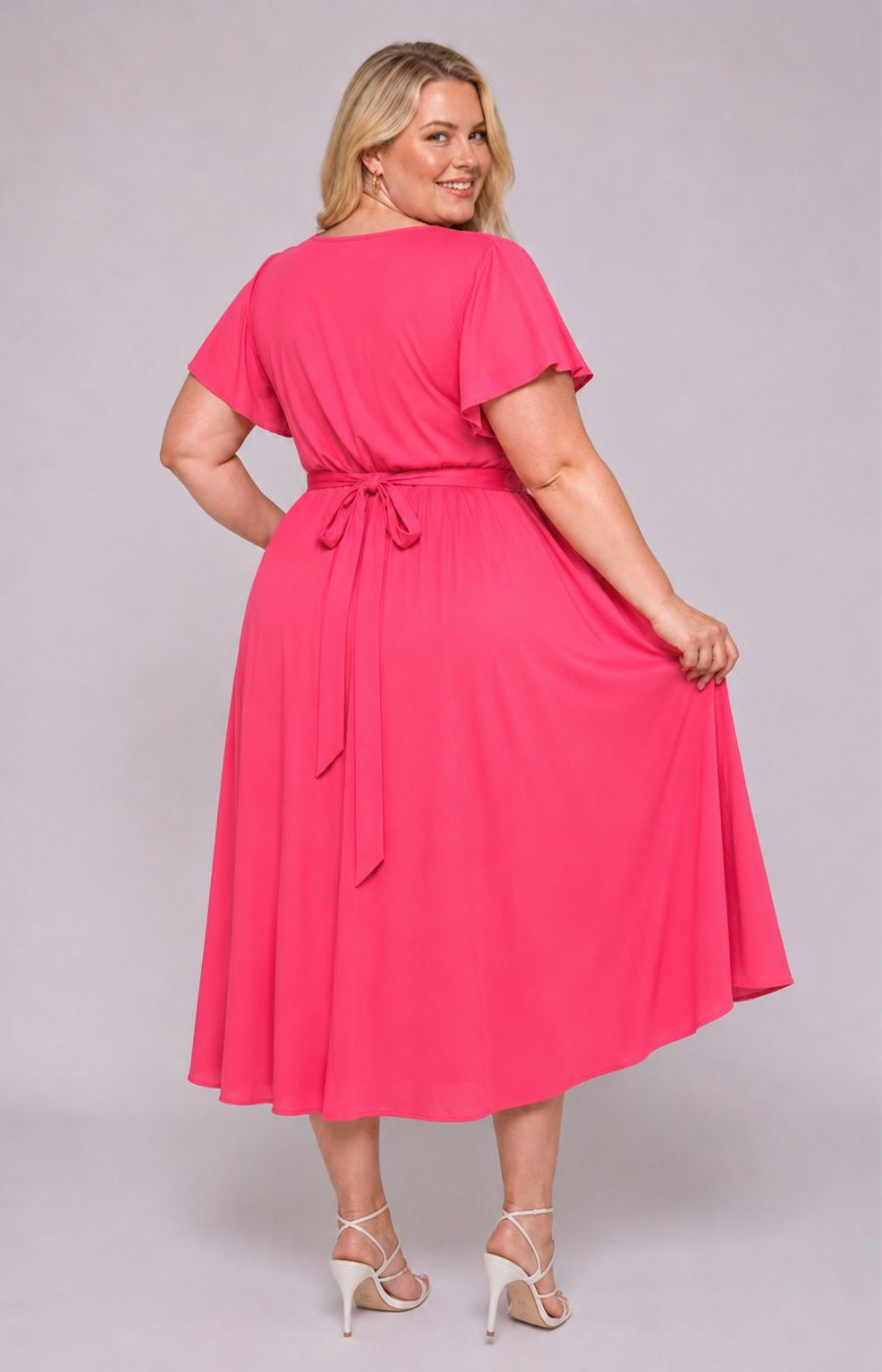Dani Short Sleeve Dress in Coral  