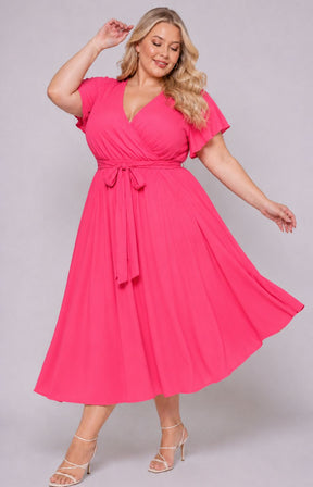 Dani Short Sleeve Dress in Coral   
