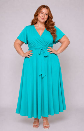 Dani Short Sleeve Dress in Turquoise 