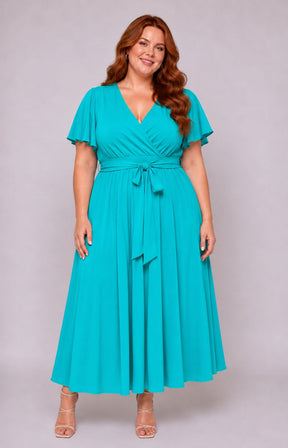 Dani Short Sleeve Dress in Turquoise