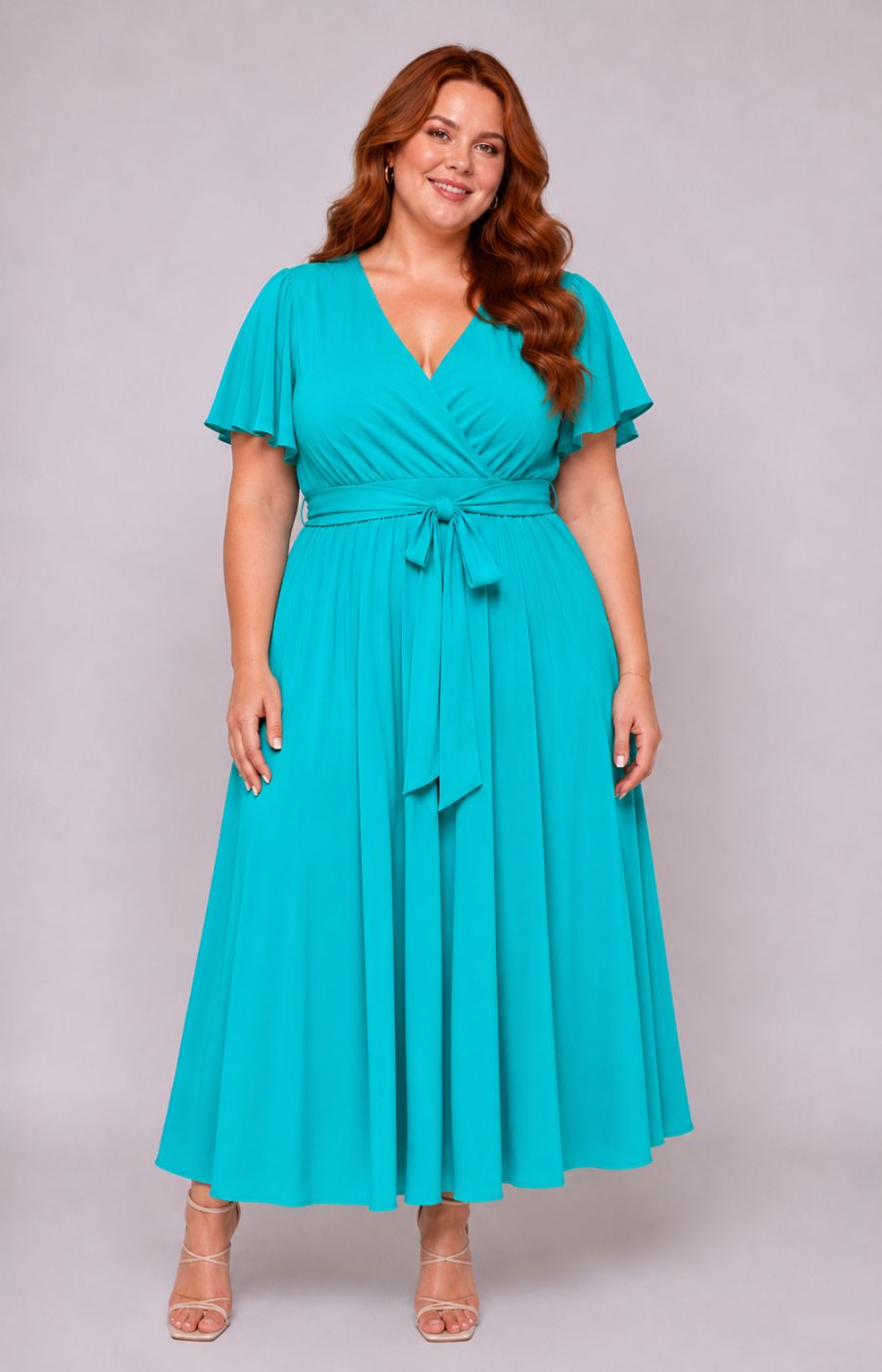 Dani Short Sleeve Dress in Turquoise