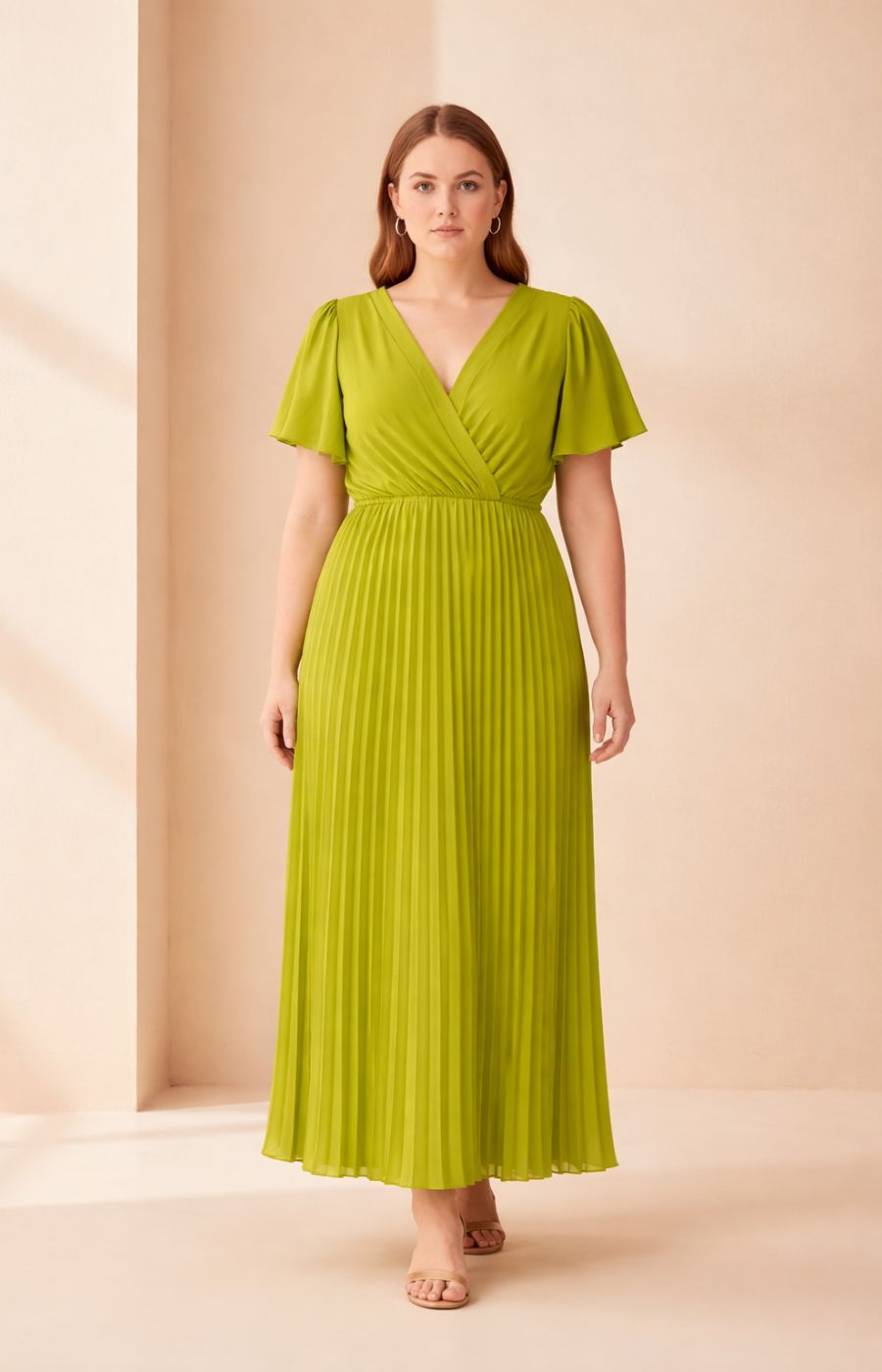 Daphne Dress in Lime