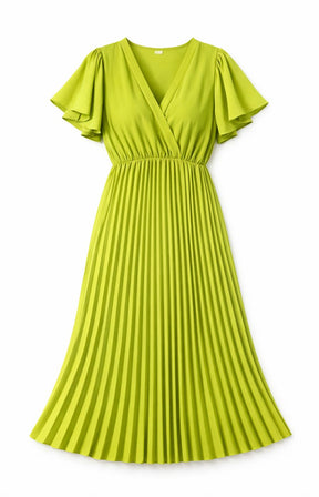 Daphne Dress in Lime
