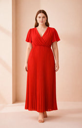 Daphne Dress in Red 