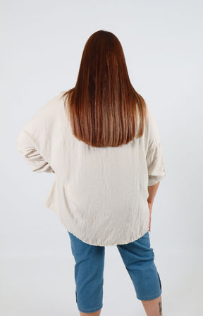 Dara Blouse in Beige 