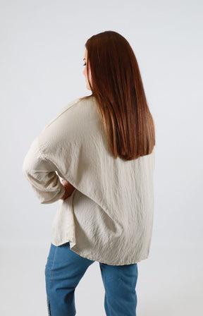 Dara Blouse in Beige 
