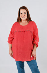 Dara Blouse in Coral 