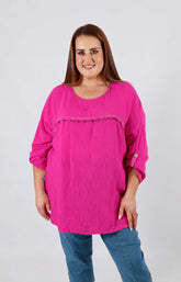 Dara Blouse in Fuchsia 