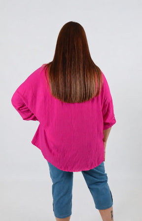 Dara Blouse in Fuchsia 