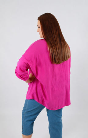 Dara Blouse in Fuchsia 