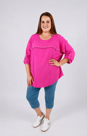Dara Blouse in Fuchsia 