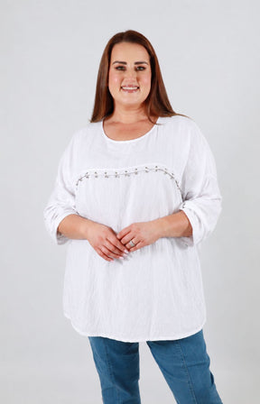 Dara Blouse in White
