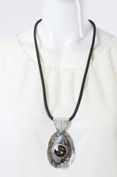Doireann Necklace in Black and Silver