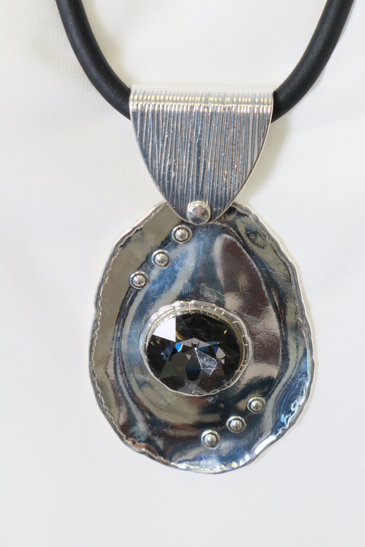 Doireann Necklace in Black and Silver
