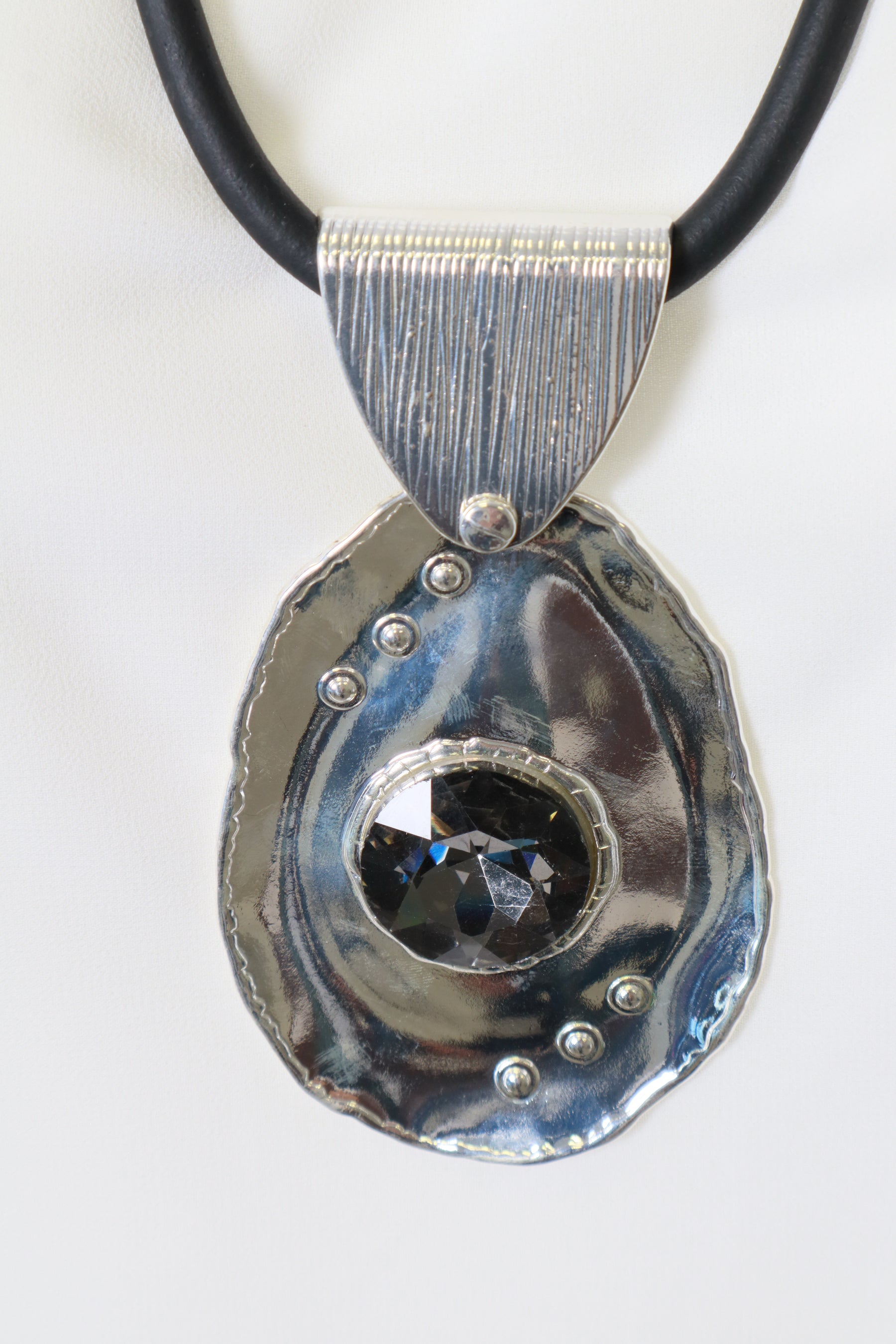 Doireann Necklace in Black and Silver