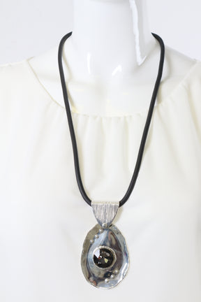 Doireann Necklace in Black and Silver