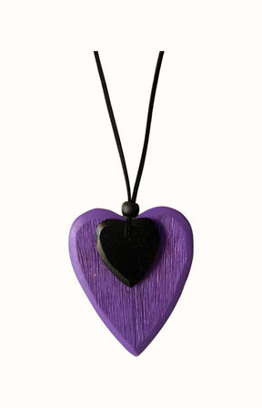 Eden Heart Necklace in Purple
