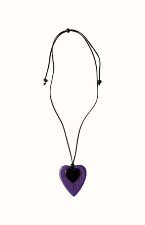 Eden Heart Necklace in Purple