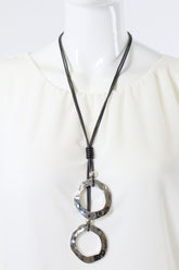 Eithne Necklace in Black and Silver