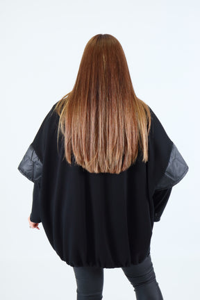 Elaine Short Sleeve Jacket in Black