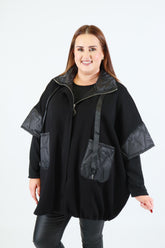Elaine Short Sleeve Jacket in Black