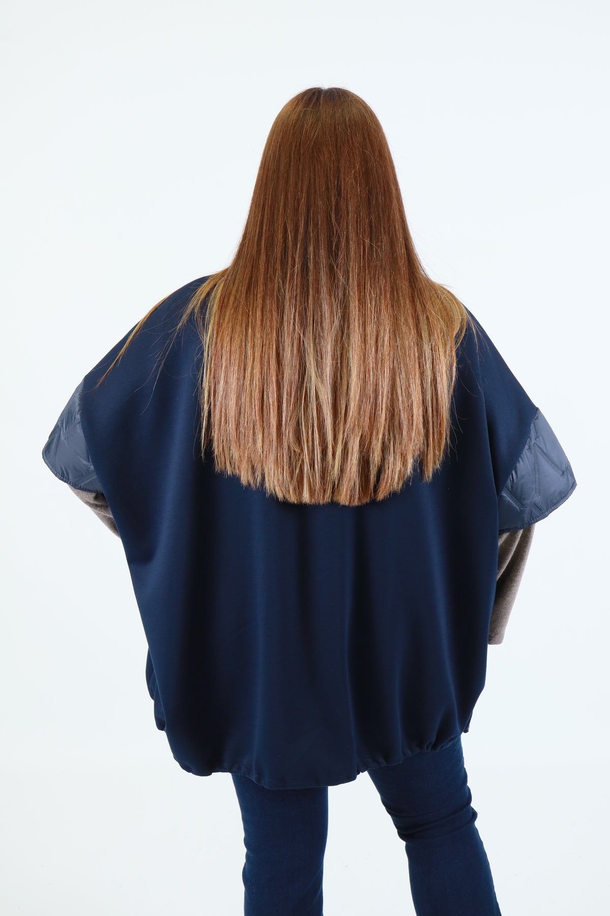 Elaine Short Sleeve Jacket in Navy