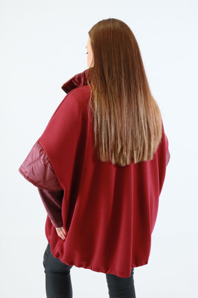 Elaine Short Sleeve Jacket in Wine