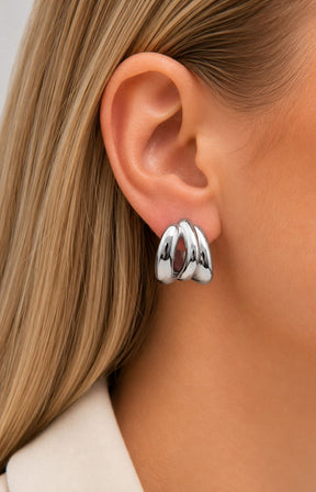 Elena Earrings in Silver 