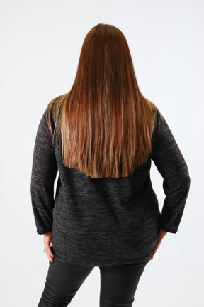 Elisa Top in Charcoal