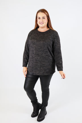 Elisa Top in Charcoal