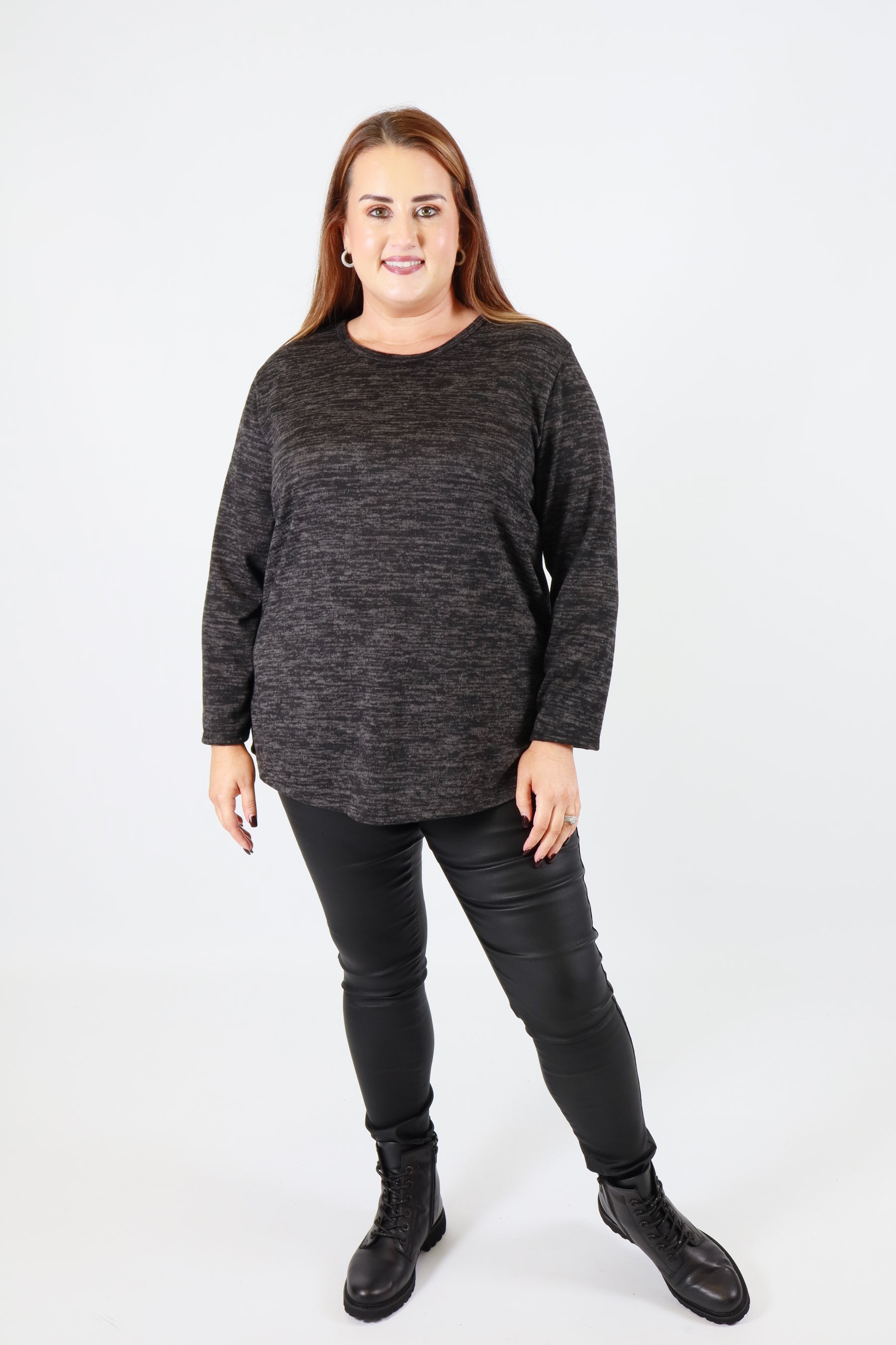 Elisa Top in Charcoal