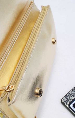 Ella Clutch Bag in Gold 