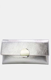 Ella Clutch Bag in Silver 