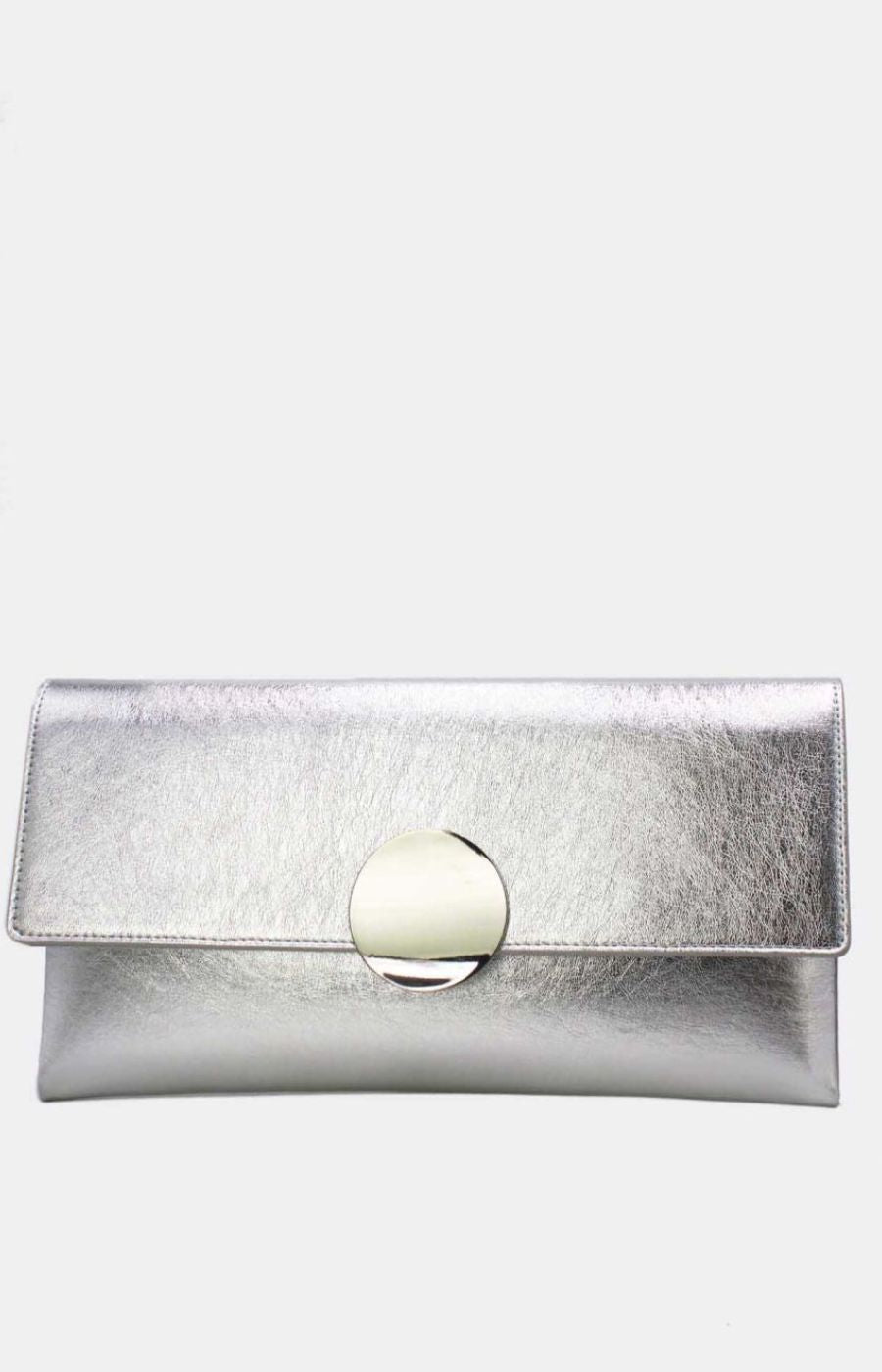 Ella Clutch Bag in Silver 