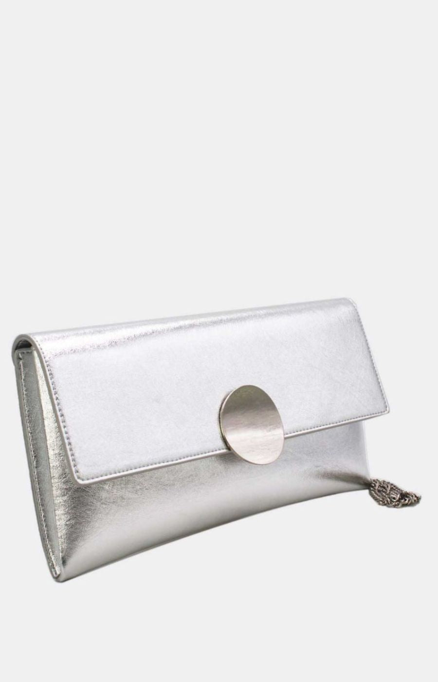 Ella Clutch Bag in Silver 