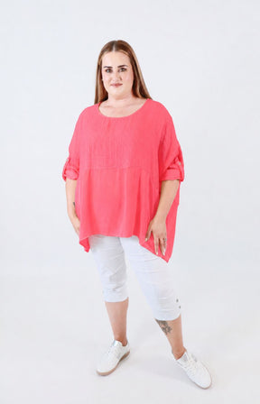 Ellen Blouse in Coral