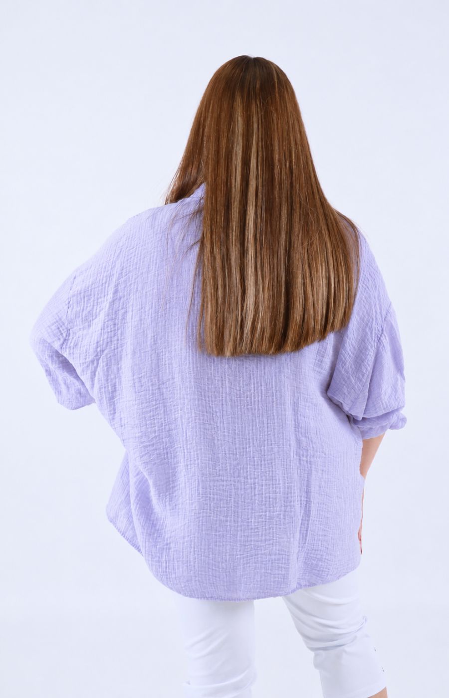 Ellie V Neck Blouse in Lilac 